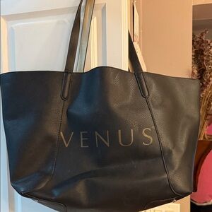 VENUS Elegant Black Tote Bag
